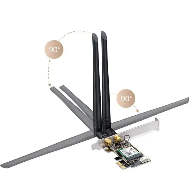 CUDY WE3000 AX3000 Wi-Fi 6 + Bluetooth 5.2 PCI Express Adapter 2.4+5Ghz 2x5dBi detachable antenna