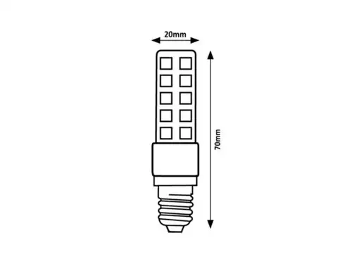 RABALUX LED sijalica E14 T20, 6W, 570lm, 3000K
