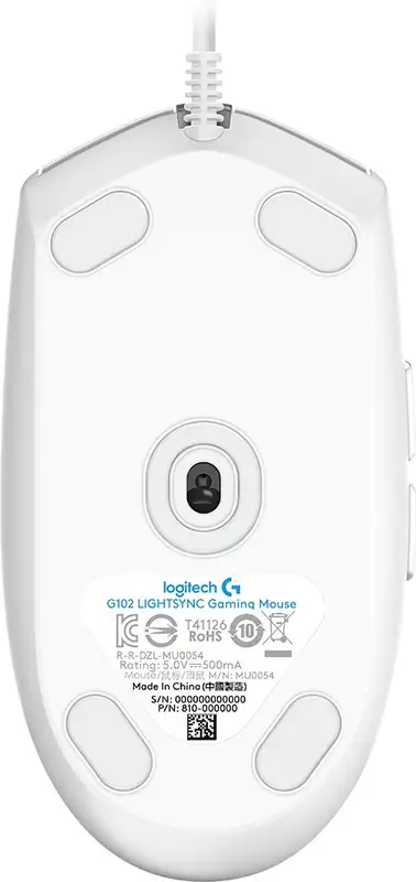LOGITECH G102 LIGHTSYNC WHITE 910-005824