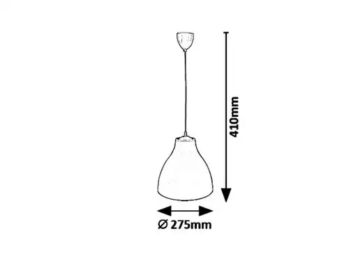 RABALUX Morris visilica, E27 MAX 40W, sivo