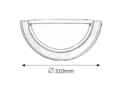 RABALUX Ufo zidna lampa D31 E27 60W hrom opal