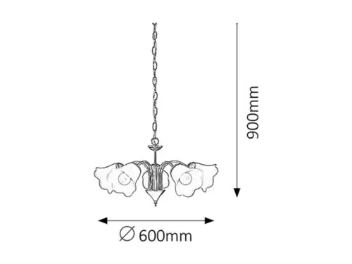 RABALUX Rafaella luster E14 5x40W