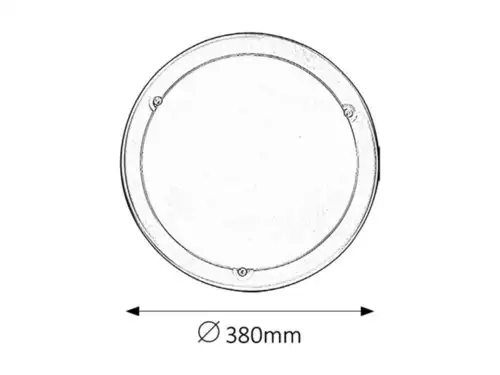 RABALUX Ufo plafonjera D38 E27 2x60W hrom
