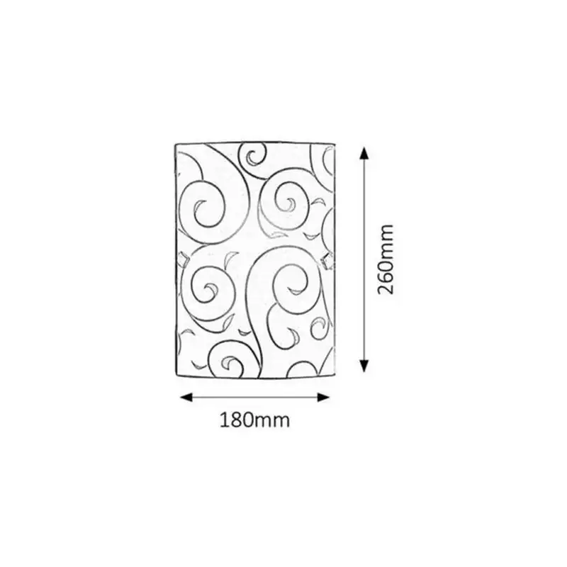 RABALUX Harmony lux zidna lampa260x180 E27 60W opal