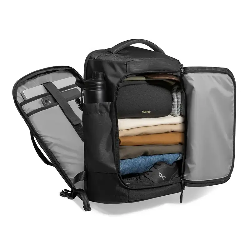 TOMTOC NAVIGATOR T66 LITEWAY TRAVEL BACKPACK BLACK 17" 40L T66M1D2