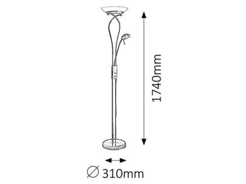 RABALUX Gamma Podna lampa sa citacem l. R7s 230W+G9 40W