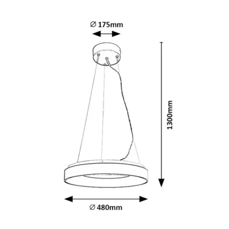 RABALUX Ceilo, LED visilica 38W 3000K-6500K, 3150-3800lm IP20