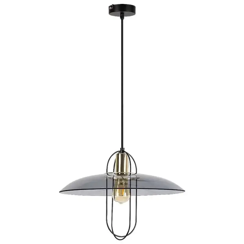 RABALUX Vida, vilica E27, crna metal/dimljeno staklo