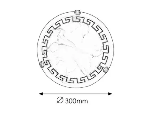 RABALUX Etrusco plafonjera D30,E27 60W bronza