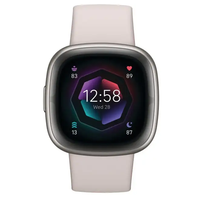 FITBIT Smart Watch Sense 2 Lunar White/ Platinum