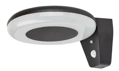 RABALUX Certovo spoljna solarna zidna lampa crna aluminijumska 4000K 360lm