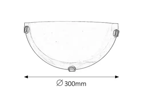 RABALUX Alabastro zidna lampa E27 60W belo/gold