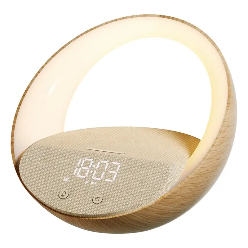 MOYE Aurora Glow Lamp with Clock Wireless speaker and Wi-Fi charger