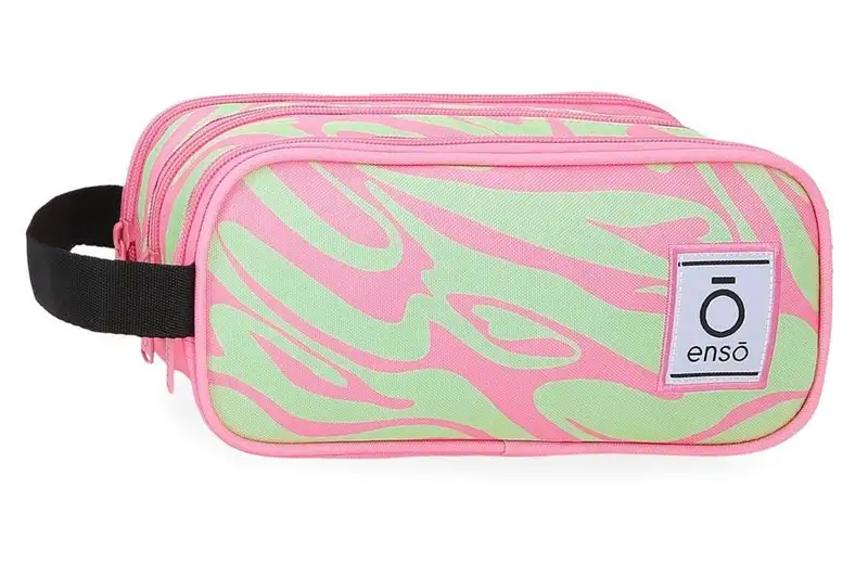 ENSO FLEUR zenski neseser sa 3 pregrade roze