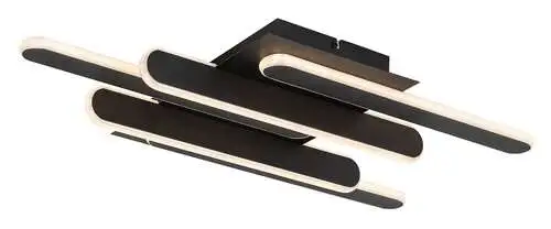 RABALUX Sindri, plafonska crna LED 36W, 1900lm, DIP switch 3000-4000K, 61x36cm, Designed by Rabalux