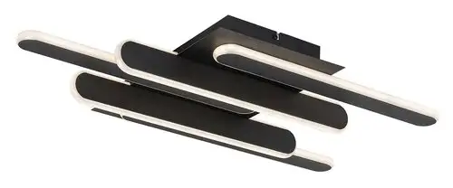 RABALUX Sindri, plafonska crna LED 36W, 1900lm, DIP switch 3000-4000K, 61x36cm, Designed by Rabalux