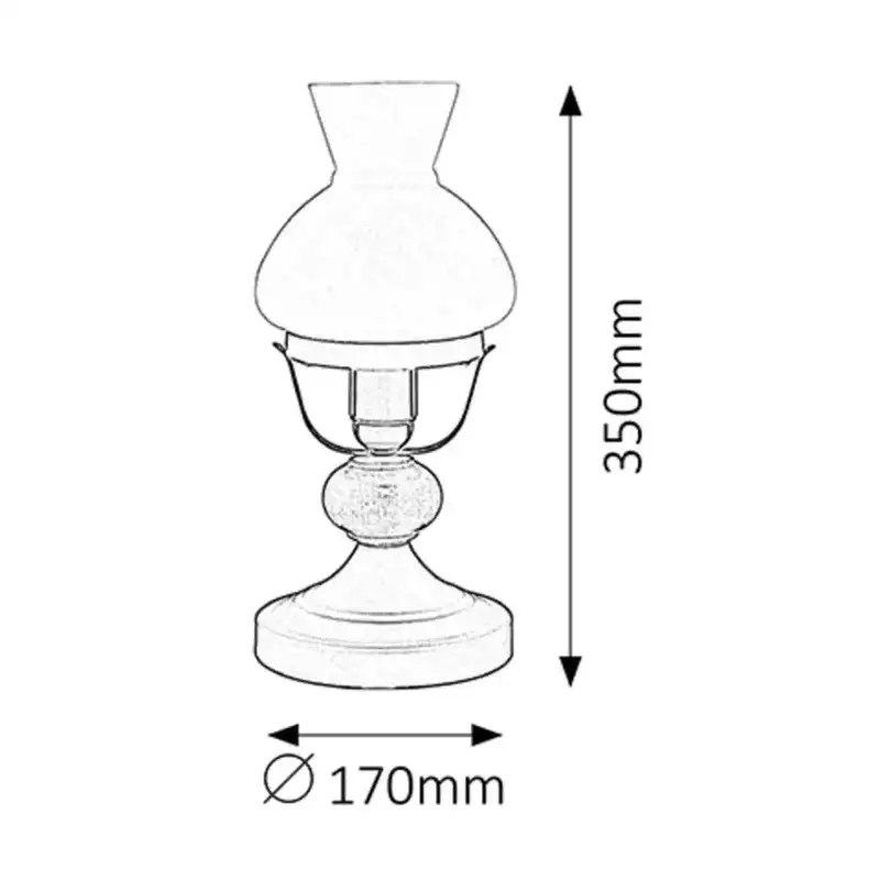 RABALUX Petronel stona lampa E27,60W mat crno