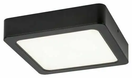 RABALUX Shaun, nadgradni LED panel crni 17W 1500lm 4000K, cetvrtast 17x17cm