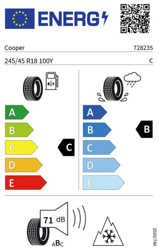 COOPER 245/45R18 100Y COOPER ALL SEASON XL FP