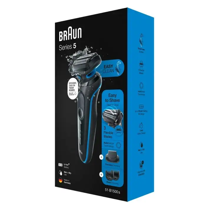 BRAUN S5 MHR SHAVERS 51-B1500S  BLUE 1CT