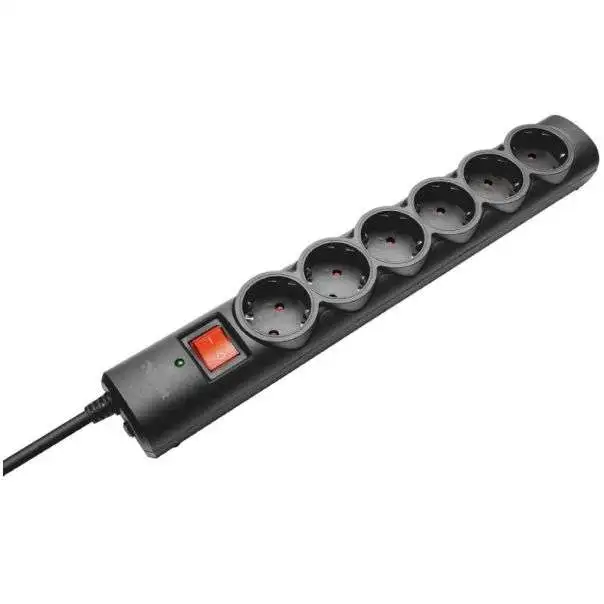 TRUST Surge Protector produzni kabl 1.8m crni