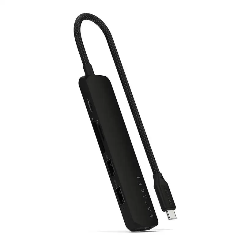 SATECHI 6-in-1 USB-C Slim Multiport Adapter - Black