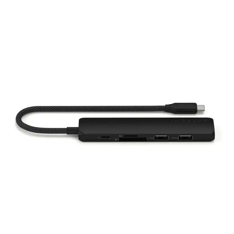 SATECHI 6-in-1 USB-C Slim Multiport Adapter - Black