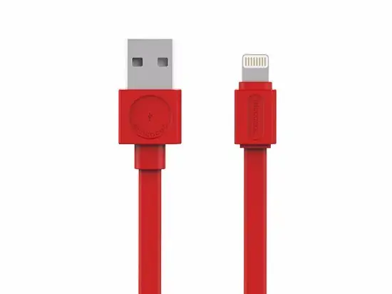 ALLOCACOC Flat USB kabl za iPhone 1.5m crveni 10451RD / LGHTBC