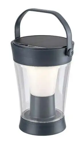 RABALUX Angers, spoljna stona solarna RGB i punjiva na USB, LED 3W, 300lm / 450lm, 4000K