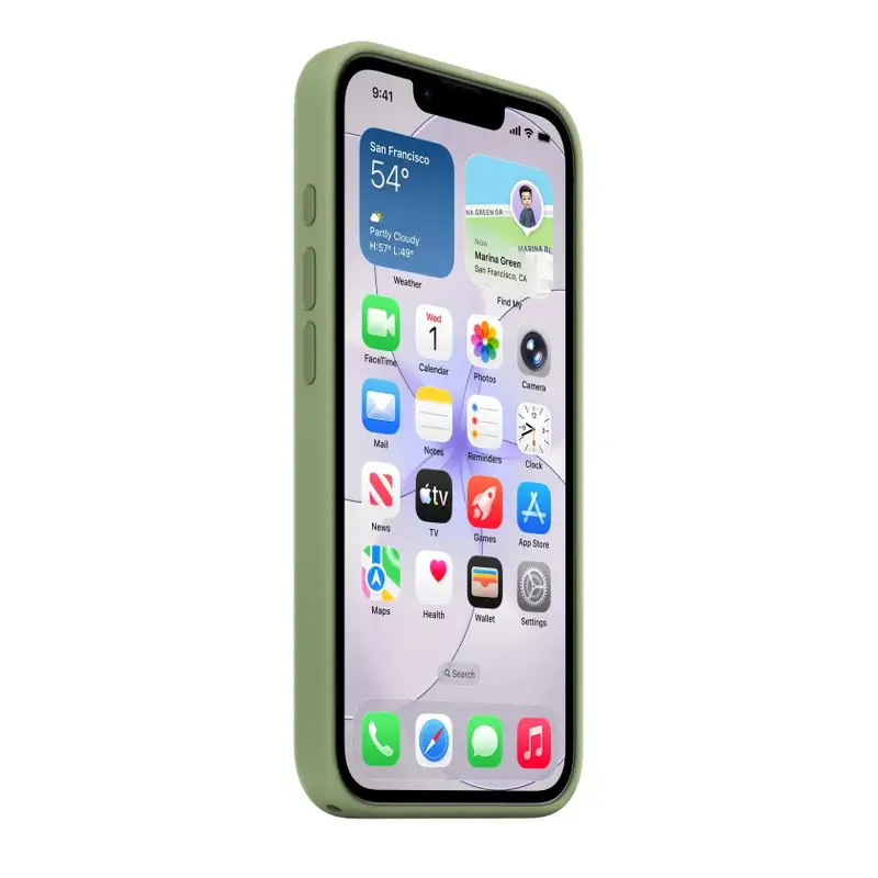 APPLE iPhone 17e Silicone Case with MagSafe - Light Moss mhwf4zm/a