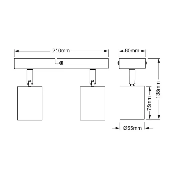 OSRAM  LED Spot lampa Elemental 2XGU10,bela