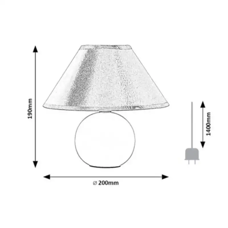 RABALUX Ariel, unutrašnja keramicka stona lampa, braon, E14 G45 1xM