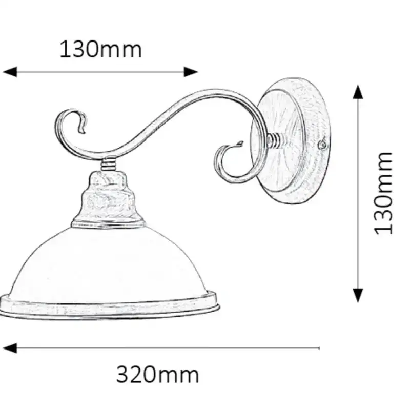 RABALUX Elisett zidna lampa E27 1x60W bronza