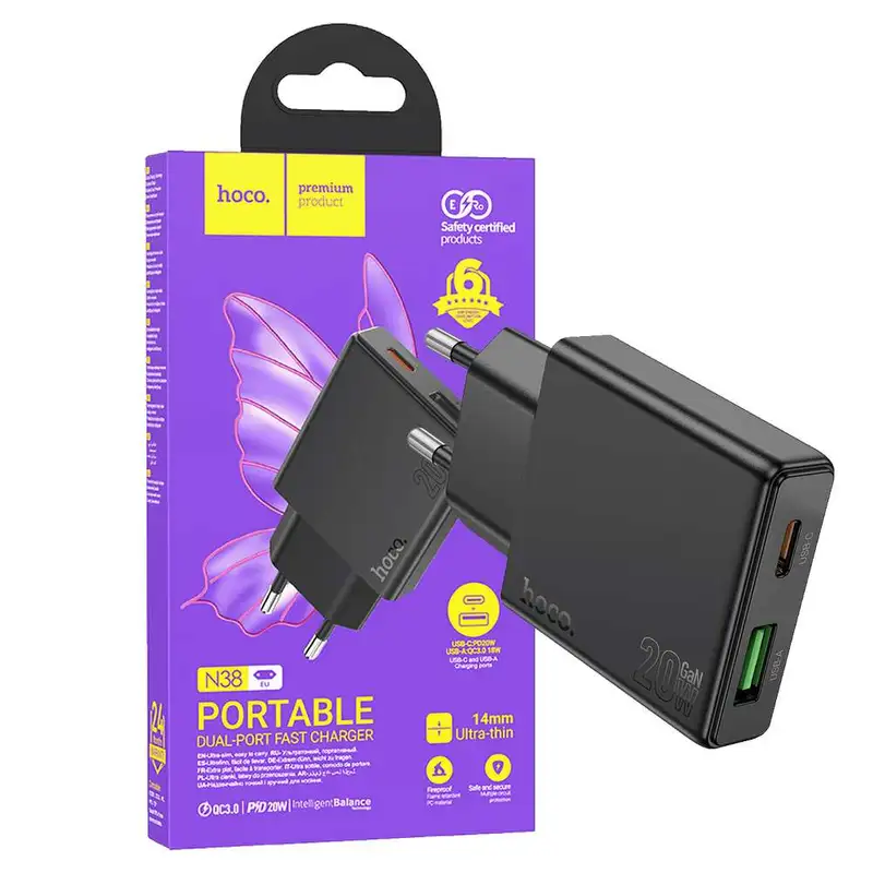 HOCO N38 Delgado EU PD20W + QC3.0 Dual Port