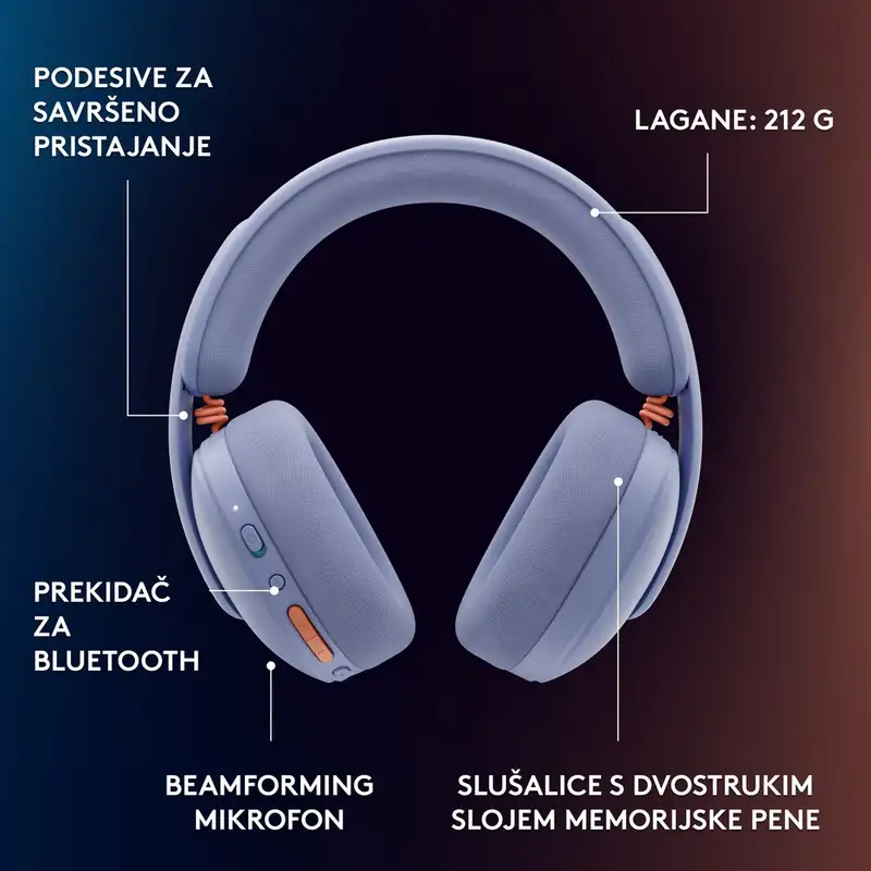LOGITECH G325 LIGHTSPEED gejmerske bežicne slušalice Lila 981-001538