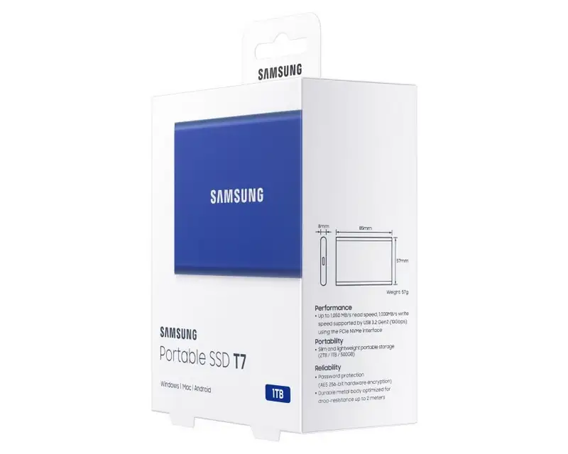 SAMSUNG Portable T7 1TB SSD MU-PC1T0H