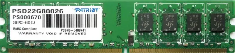 Patriot Memorija DDR2 2GB 800MHz Signature PSD22G80026