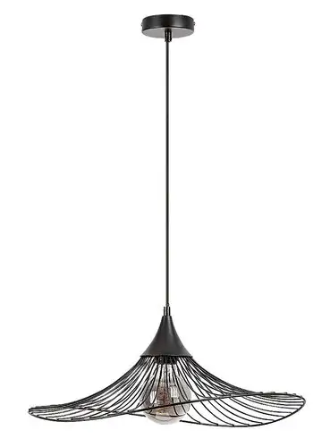RABALUX Sombero, mat crna metalna visilica E27 1x60W, D50cm, H150cm IP20