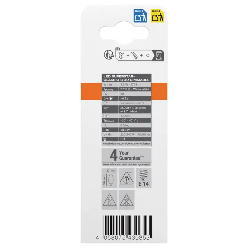 OSRAM   RGB daljinski E14 4.9W 2700k dim