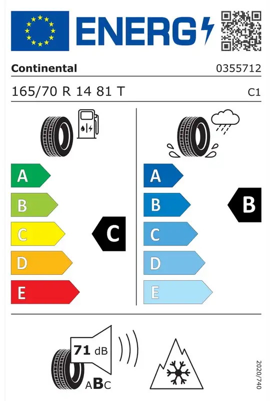CONTINENTAL 165/70R14 81T AllSeasonContact
