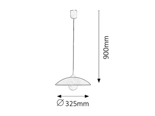 RABALUX Cupola range Visilica D30 fix narandžasta