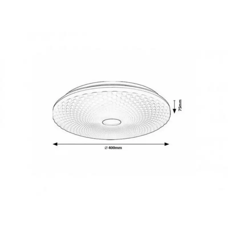 RABALUX Galeti2 plafonjera LED24W D40cm srebrna