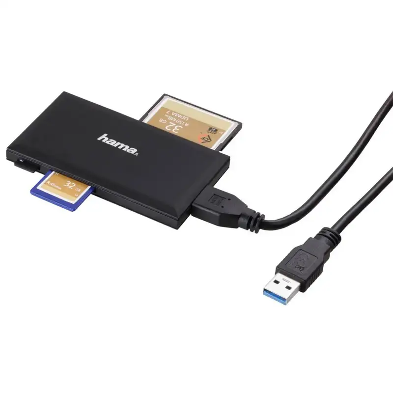 HAMA USB 3.0  SD/microSD/CF/MS crni