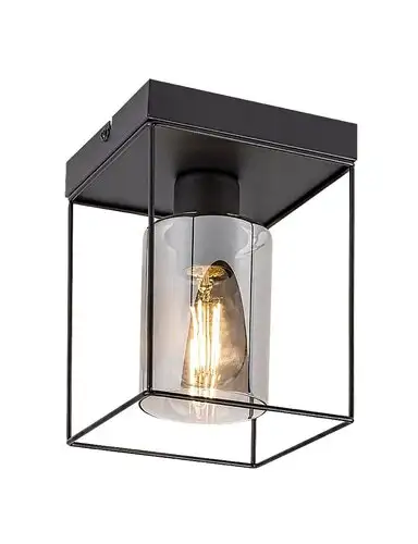 RABALUX Cedvik, crna metalna plafonska lampa , E27 1x25W, IP20