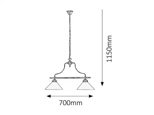 RABALUX Marian Visilica E27 2x60W bronza