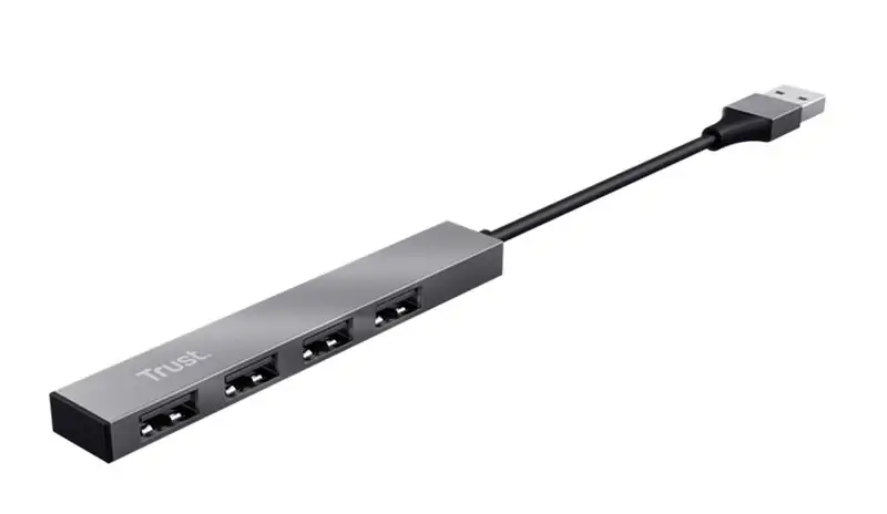 TRUST ADAPER HALYX USB 2.0 4xUSB Aluminium Silver