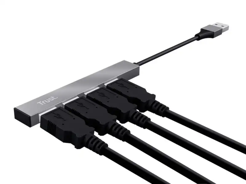 TRUST ADAPER HALYX USB 2.0 4xUSB Aluminium Silver