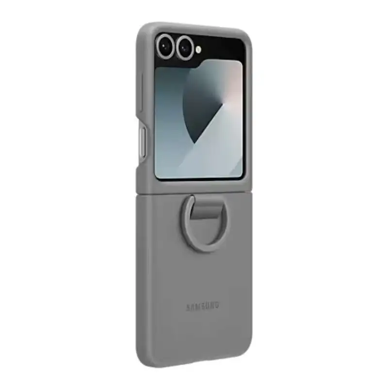 SAMSUNG Galaxy Z Flip6 Silicone Case with Ring Silver EF-PF741-TJE