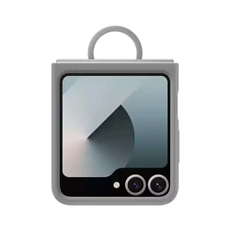 SAMSUNG Galaxy Z Flip6 Silicone Case with Ring Silver EF-PF741-TJE