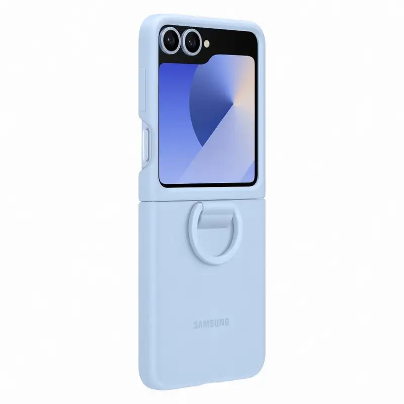 SAMSUNG Galaxy Z Flip6 Silicone Case with Ring Blue EF-PF741-TLE